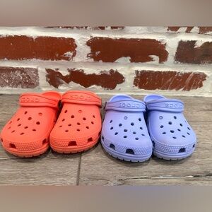 CROCS - 2 pair. Both toddler size 8
